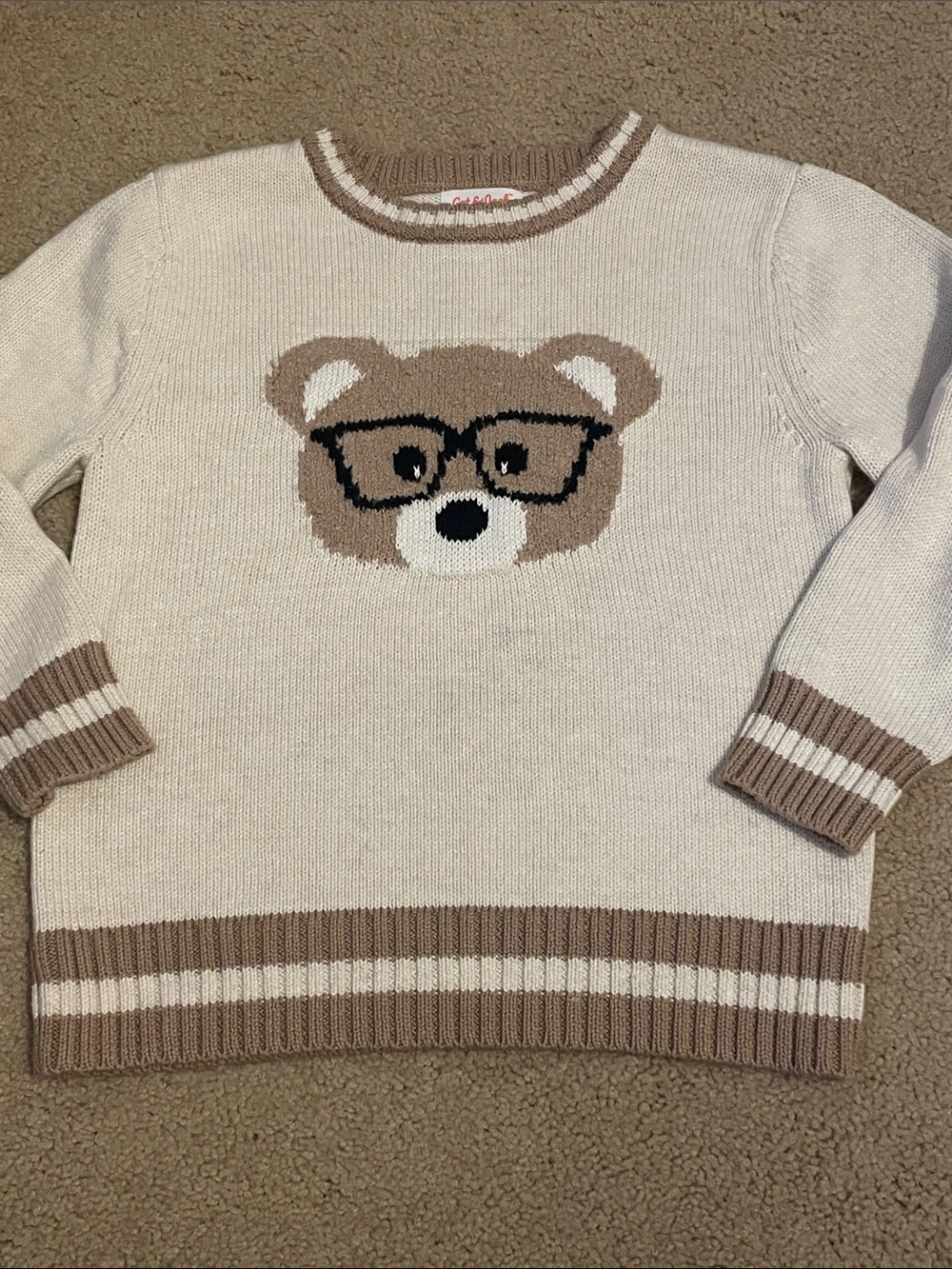 Cat & Jack Boys Bear Sweater
